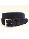 Torino Leather European Sueded Calfskin Belt - Navy 54012 - Cool Casual Belts | SamsTailoring Fine Men's Clothing