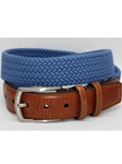 Torino Leather Italian Woven Cotton Elastic Belt - Royal Blue 69511 - Resort Casual Belts | Sam's Tailoring Fine Men's Clothing