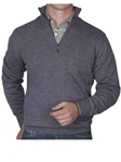Robert Talbott Graphite Cooper ¼ Zip Sweater LS678-04 - Fall 2014 Collection Sweaters and Polo | Sam's Tailoring Fine Men's Clothing