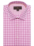 Pink & White Check Crespi IV Tailored Sport Shirt | Sport Shirts Collection | Sams Tailoring Fine Men Clothing