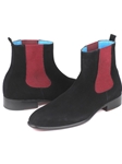 Black Suede Chelsea Fine Men's Boot | Fine Men Spring Boots | Sam's Tailoring Fine Men Clothing