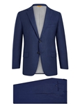 Navy Sharkskin 150's Tasmanian Wool H-Fit Suit | Hickey Freeman Tasmanian Suits | Sam's Tailoring Fine Men Clothing