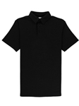 Black Lightweight Pique Straight Collar Pioneer Polo | Vastrm Polo Shirts | Sam's Tailoring Fine Men Clothing