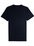 Navy Jersey Fabric Short Sleeve V-Neck Tee | Vastrm Henleys Collection | Sam's Tailoring Fine Men Clothing