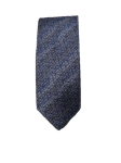 Navy With White Medallion Silk XL Tie | Italo Ferretti Extra Long Ties | Sam's Tailoring Fine Men's Clothing