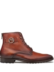 Cognac Frontera Rugged Zipper Lace Men's Boot | Mezlan Boots Collection | Sam's Tailoring Fine Men's Clothing