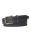 Black English Beveled Edge Men's Leather Belt | Lejon Casual Belts | Sam's Tailoring Fine Men's Clothing