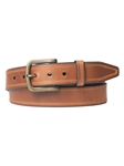 Cognac English Beveled Edge Men's Leather Belt | Lejon Casual Belts | Sam's Tailoring Fine Men's Clothing