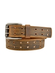 Sienna Sand Blasted Design Men's Belt | Lejon Casual Belts | Sam's Tailoring Fine Men's Clothing