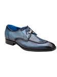 Antique Blue Safari Pebble Grain Primo Dress Shoe | Belvedere Dress Shoes Collection | Sam's Tailoring Fine Men's Clothing