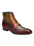 Ant. Burgundy/Olive/Brandy Italian Leather Greco Boot | Belvedere Dress Shoes Collection | Sam's Tailoring Fine Men's Clothing