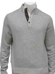 Cashmere Jacket Button Mock Neck