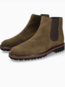 Moss Suede Zipper Fastener Chelsea Men's Boot| Mephisto Boots Collection | Sam's Tailoring Fine Men Clothing