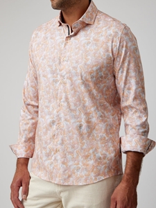 Copper Roses Long Sleeve Men Shirt | Stone Rose Shirts Collection | Sam's Tailoring Fine Men Clothing