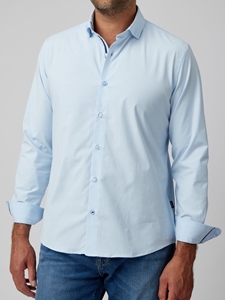 Light Blue Solid Long Sleeve Drytouch Men Shirt | Stone Rose Shirts Collection | Sam's Tailoring Fine Men Clothing