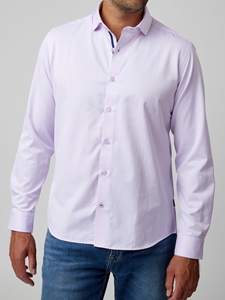 Lavender Solid Long Sleeve Drytouch Men Shirt | Stone Rose Shirts Collection | Sam's Tailoring Fine Men Clothing