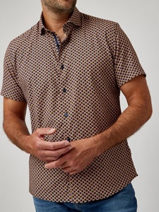 Copper Palms Men Short Sleeve Shirt | Stone Rose Shirts Collection | Sam's Tailoring Fine Men Clothing