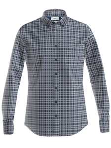 Dark Navy Check Daniel C Men's Shirt | Brax Men's Shirts Collection | Sam's Tailoring Fine Men Clothing