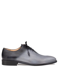 Grey/Black Barbaro Two Tone Men's Oxford Shoe | Mezlan Shoe Collection | Sam's Tailoring Fine Men's Clothing