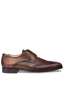 Chestnut Tasso Wing Tip Men's Derby Shoe | Mezlan Shoe Collection | Sam's Tailoring Fine Men's Clothing