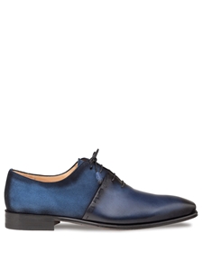 Navy Colomer Calf/Suede Men's Oxford Shoe | Mezlan Shoe Collection | Sam's Tailoring Fine Men's Clothing