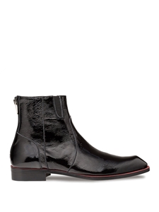 Black Baroni Hi Shine Zipper Men's Boot | Mezlan Boots Collection | Sam's Tailoring Fine Men's Clothing