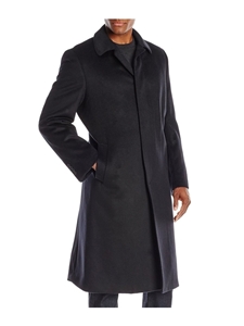 Black Thinsulate Lined Stanley Wool Top Coat | Hart Schaffner Marx Top Coats Collection | Sam's Tailoring Fine Men's Clothing