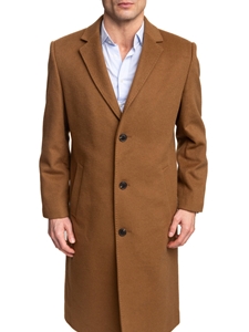 Tan Notch Level Classic Sheffield Men's Top Coat | Hart Schaffner Marx Top Coats Collection | Sam's Tailoring Fine Men's Clothing