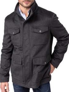 Charcoal Full Zipper Greeley Men's Jacket | Hart Schaffner Marx Jackets Collection | Sam's Tailoring Fine Men's Clothing