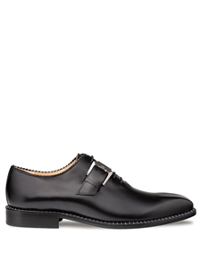 Black Machado Oxford Monk Strap Men's Shoe | Mezlan Monk Strap Shoes Collection | Sam's Tailoring Fine Men's Clothing