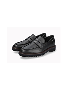 Black Full Grain Leather Buck Men's Slip On | Mephisto Men's Slip On Shoes  | Sam's Tailoring Fine Men Clothing