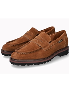 Brown Velvet Leather Buck Men's Slip On | Mephisto Men's Slip On Shoes  | Sam's Tailoring Fine Men Clothing