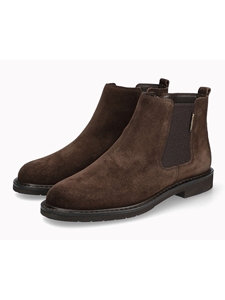 Dark Brown Velours Leather Murray Men Boot | Mephisto Men's Boots  | Sam's Tailoring Fine Men Clothing