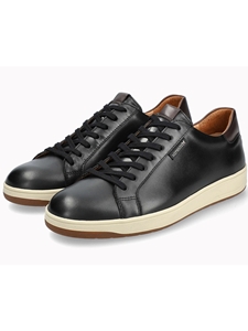 Black Full Grain Leather Hasko Men's Sneaker | Mephisto Men's Sneakers  | Sam's Tailoring Fine Men Clothing