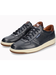 Navy Grain Leather Herwin Men's Lace Up Sneaker | Mephisto Men's Sneakers  | Sam's Tailoring Fine Men Clothing