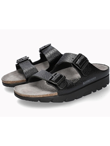 Black Leather Buckle Fastener Men's Sandal | Mephisto Sandals | Sam's Tailoring Fine Men's Clothing