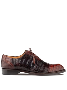 Sport/Chocolate Pueblo Crocodile Men's Oxford | Mezlan Shoe Collection | Sam's Tailoring Fine Men's Clothing