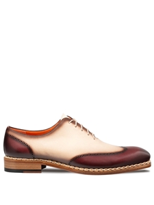 Red/Bone Almagro Two Tone Men's Oxford | Mezlan Shoe Collection | Sam's Tailoring Fine Men's Clothing