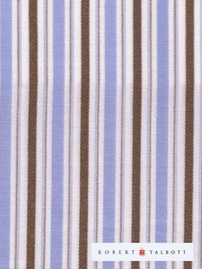 Blue and Brown Satin Robert Clothing - Talbott Multi Custom SamsTailoring Shirts | Stripe Custom | CS8018 Fine Shirt Men\'s