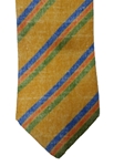 Gold with Multi Color Stripes Wall Street Estate Tie | Estate Ties Collection | Sam's Tailoring Fine Men's Clothing