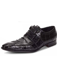Black Como Alligator Wingtip Dress Shoe | Mauri Dress Shoes | Sam's Tailoring Fine Men's Shoes