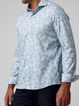 Aqua Roses Long Sleeve Men Shirt | Stone Rose Shirts Collection | Sam's Tailoring Fine Men Clothing