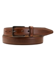 Brown Handpainted Feathered Edge Men Belt | Lejon Dress Belts | Sam's Tailoring Fine Men's Clothing