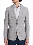 Light Grey Premium Jersey Stretch D-Constructed Shirt Jacket | Emanuel Berg Jackets Collection | Sam's Tailoring Fine Men's Clothing