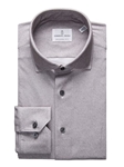 Grey Modern 4Flex Stretch Knit Men's Shirt | Emanuel Berg Dress Shirts Collection | Sam's Tailoring Fine Men's Clothing