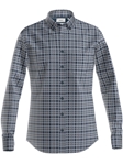 Dark Navy Check Daniel C Men's Shirt | Brax Men's Shirts Collection | Sam's Tailoring Fine Men Clothing