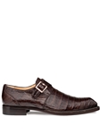 Brown Gigolo Crocodile Monk Stap Men's Shoe | Mezlan Monk Strap Shoes Collection | Sam's Tailoring Fine Men's Clothing