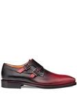 Burgundy Pintor Multi Tone Double Monk Strap Shoe | Mezlan Monk Strap Shoes Collection | Sam's Tailoring Fine Men's Clothing