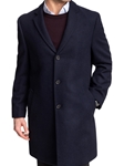 Navy Notch Lapel Modern Hanover Men's Top Coat | Hart Schaffner Marx Top Coats Collection | Sam's Tailoring Fine Men's Clothing