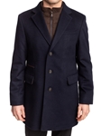 Navy Notch Label With Bib Ellington Men's Top Coat | Hart Schaffner Marx Top Coats Collection | Sam's Tailoring Fine Men's Clothing